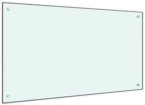 Biały szklany panel ścienny do kuchni R3-W69