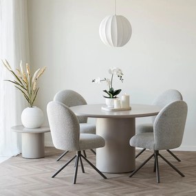 Biała lampa wisząca z tekstylnym kloszem ø 40 cm Coventry – House Nordic