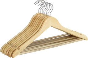 Wieszaki na ubrania ECO profilowane, drewniane, 8 sztuk, WENKO