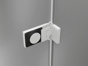 Mexen Lunar-F drzwi prysznicowe składane lewe 60 cm, transparent, białe - 836-060-000-20-00-L