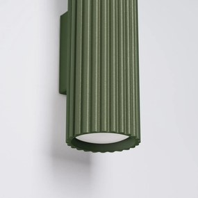 Kinkiet KARBON 30 zielony oliwkowy ryflowany SOLLUX  LIGHTING