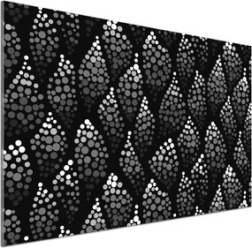 Panel lacobel Czarno-białe kropki