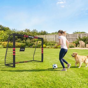 SPORTNOW Bramka do ogrodu 1,8 x 1,2 m dla młodzieży i dorosłych, solidna bramka outdoor z siatką, wyściółką, kotwami ziemnymi | Aosom PL