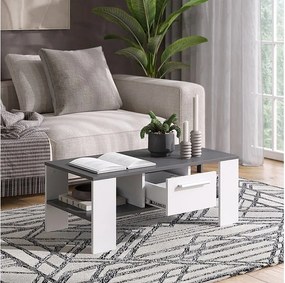 Stół kawowy antracyt/biały 89.8x46.4x35.8 wilmut