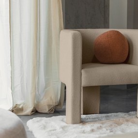 Beżowy designerski fotel MILU