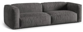 Szara sofa modułowa z materiału bouclé 240 cm Martina – Micadoni Home