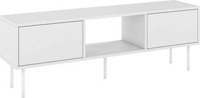 Biała nowoczesna komoda RTV Dancan MIRKA / szer. 130 cm