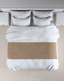 Narzuta hotelowa bieżnik Velvet 60x200cm kolor beżowy tkanina połyskliwa, welwetowa