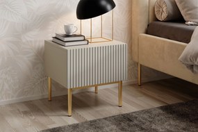 Zestaw szafek nocnych Nicole 46 cm - kaszmir / złote nóżki