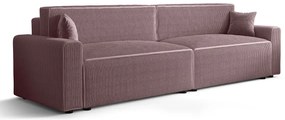 Różowa sofa tapicerowana z funkcją spania S3-K45