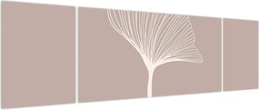 Obraz - Beżowe liście N⁰5 (170x50 cm)