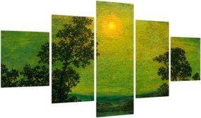 Obraz - Imitator of Ralph Albert Blakelock, Moonlight, reprodukcje (125x70 cm)