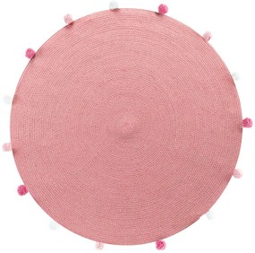 Okrągły dywanik z pomponami POMPOMPARTY, Ø 90 cm