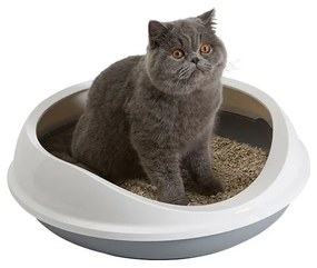 Biało-szara kuweta dla kota 49x55 cm Savic Figaro – Plaček Pet Products