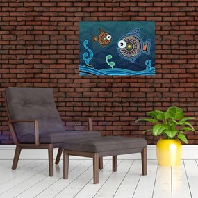 Obraz - Malowane ryby (70x50 cm)