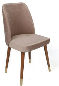 Zestaw krzeseł do jadalni Hugo Beige and Walnut, 2szt.