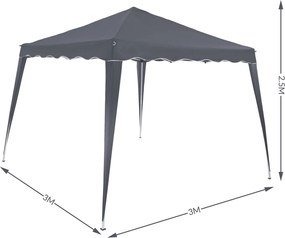 Pawilon CAPRI, 3x3m, antracytowa Casaria