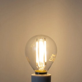 Set van 5 E14 dimbare LED lampen filament G45 helder 4W 470 lm 2700K