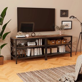 Szafka rtv pod telewizor stojak vintage do salonu rustykalny brąz retro