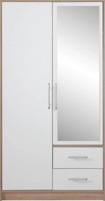 Szafa VANO - Biały / Z lustrem / 100 cm