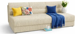 Beżowa rozgadana sofa sztruksowa P7-F80