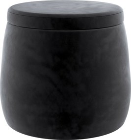 Puf Candy Jar kolor czarny tkanina połyskliwa, welwetowa