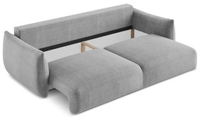 Jasnoszara rozkładana sofa 230 cm Leila – Makamii