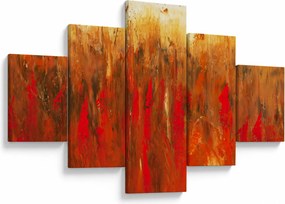 Obraz malowanej abstrakcji (125x70 cm)