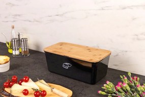 Chlebak z pokrywą, schowek na pieczywo z dwustronną deską do krojenia 2w1
