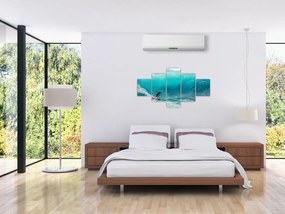Obraz surfera na falach (125x70 cm)