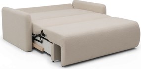Sofa rozkładana Nido trzyosobowa 140 cm z pojemnikiem - jasny beżowy boucle Quelle 03