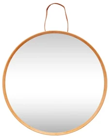 Lustro z bambusową ramą ścienne ø 60 cm Mood – Hübsch