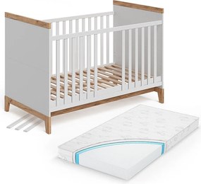 Łóżeczko dla dziecka biały/artystyczny 144.1x79.7x98.4 malia