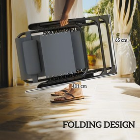 Outsunny Zestaw leżaków Zero Gravity z zagłówkami i stolikiem z 2 uchwytami na napoje | Aosom PL