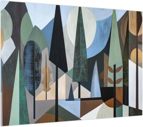 Obraz - Naturalna geometria abstrakcyjna II. (70x50 cm)