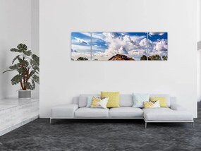Obraz pola słoneczników (170x50 cm)