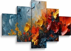 Obraz - Abstrakcyjny obraz kwiatów III. (125x70 cm)