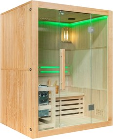 Sauna fińska wewnętrzna wysokotemperaturowa z piecem HARVIA 4,5KW z kamieniami 3-4 osobowa 150x120 CM