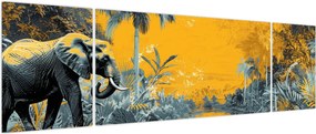 Obraz - Słoń w naturze (170x50 cm)