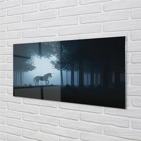 Panel Szklany Las noc jednorożec