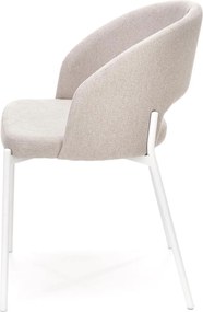 Tapicerowane krzesło do jadalni na białych nogach K486