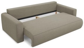 Jasnobrązowa rozkładana/ze schowkiem sofa 238 cm Kapua – Makamii