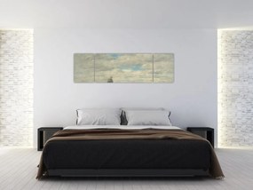 Obraz - Eugène Boudin, Coast of Brittany, reprodukcje (170x50 cm)