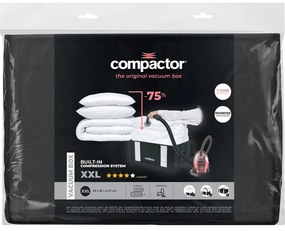 Czarny pojemnik z workiem próżniowym Compactor Black Edition, obj. 210 l
