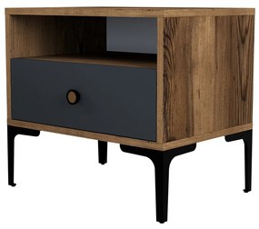 Szafka nocna Lisbon Walnut Anthracite