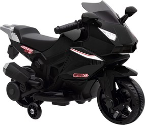 AIYAPLAY elektryczny motocykl dla dzieci, klakson, reflektory, funkcja muzyczna, 2,5 km/h, czarny