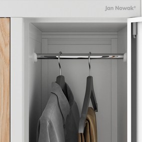 Szafa socjalna 10-drzwiowa Eco Design Bartek 136x45x172 cm biały/dąb sonoma