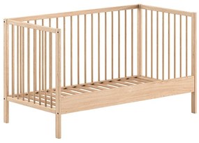Łóżeczko z litego drewna sosnowego 70x140 cm w naturalnym kolorze DINO – Vipack