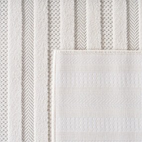 Dywan nowoczesny 3D Doha wstęgi kremowy 280 cm x 370 cm