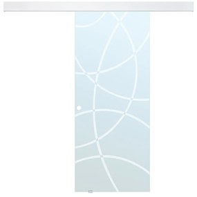 Naścienne drzwi przesuwne HEIDI — 205 × 73 cm (wys. × szer.) — szkło hartowane